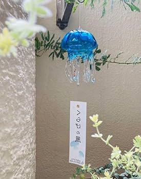 Amazon.co.jp: くらげ風鈴 あさぎブルー(モール) タクグラス